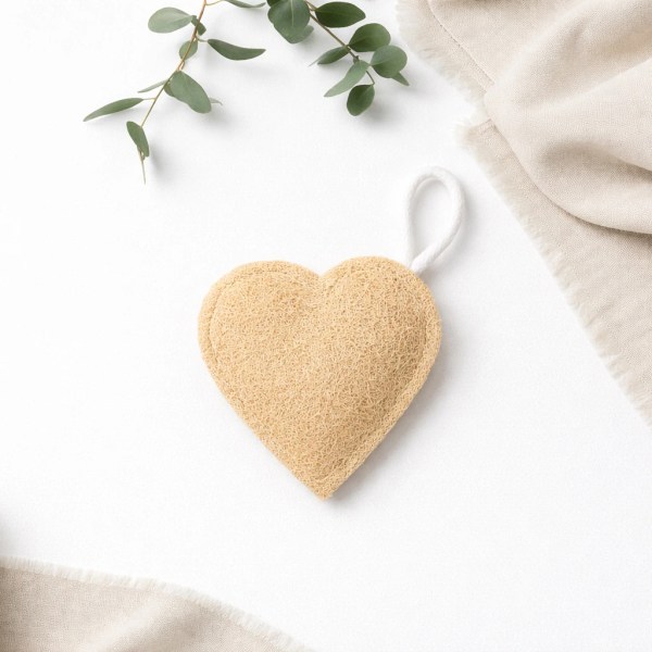 Loofa Stiched Heart